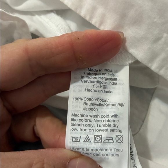 Madewell Rickrack Cattail Tiered Cotton Dress White Sleeveless Size M Lined - Picture 9 of 12